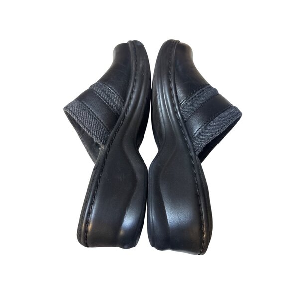 Clarks Bendables Womens Black Leather Slip-On Mules Size 7M - Picture 8 of 8